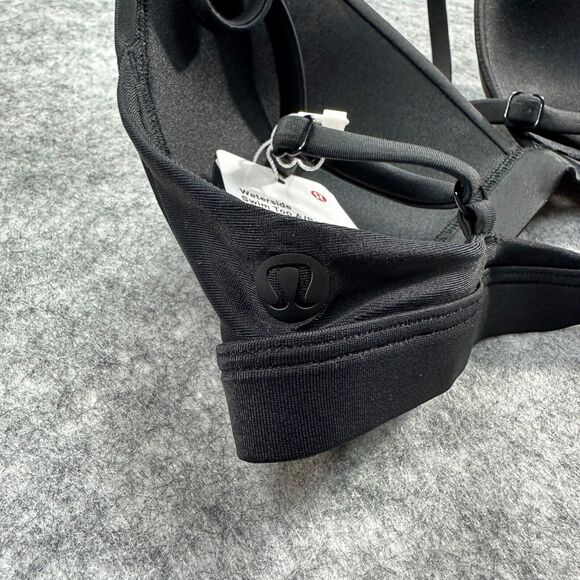 Lululemon Waterside Swim Top Black Triangle Bikini Size 8 A/B - Picture 6 of 10